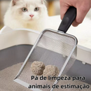 Pá Higiênica de Areia para Gatos Peneira Coletora Aço Inox