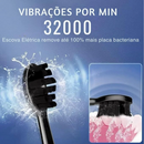 Escova Elétrica com 4 Cabeças Substituíveis Inteligente Ultrassônica à Prova D'água