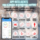 Balança Bioimpedancia Digital Bluetooth Corporal e análise de umidade humana até 180kg