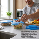 Kit 6 Tampas de Silicone Reutilizáveis para Potes Recipientes Tigelas Cozinha Alimentos Tampa Ecológica