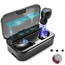 Fone Original Bluetooth 5.3 Preto Carrega Celular Bateria de Longa Duração Alta Performance
