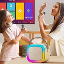 Caixa De Som Com 2 Microfone Alto-Falante Karaokê sem fio Bluetooth Portátil