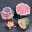 Kit 6 Tampas de Silicone Reutilizáveis para Potes Recipientes Tigelas Cozinha Alimentos Tampa Ecológica