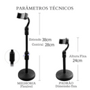 Suporte Tripe de Celular Com Base De Mesa Ajustavel Angulo 360o