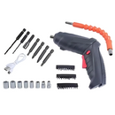 Kit Parafusadeira Mini Portatil Recarregável Usb e Maleta com 47 Chaves 360 Graus Bivolt Sem Fio